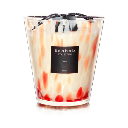Baobab Collection Pearls Coral 16 cm — Candela profumata