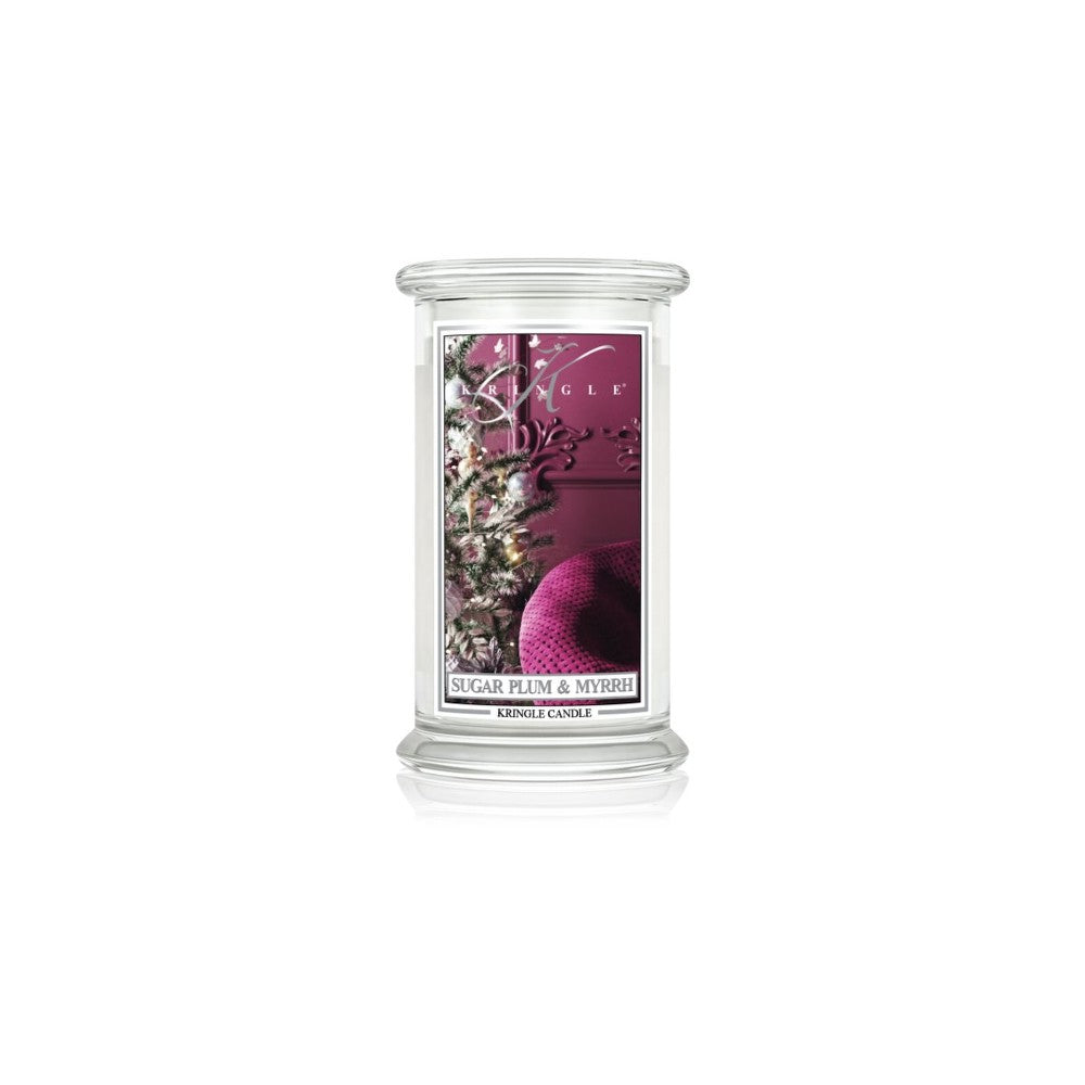 Kringle Candle 슈가 플럼 &amp; 미르 향초 624g