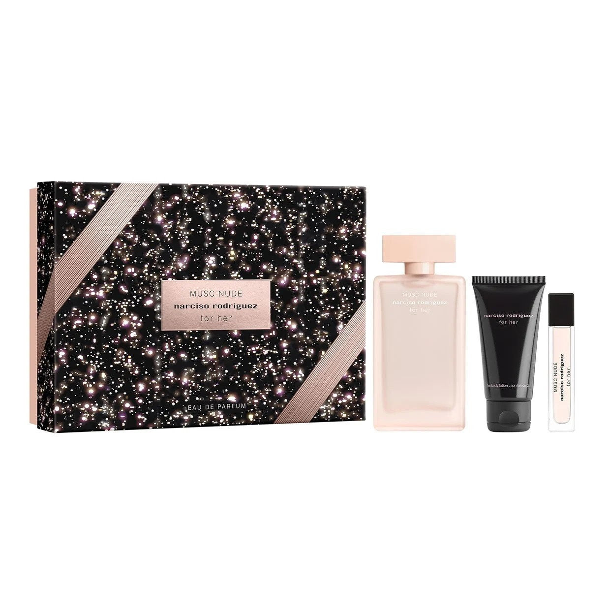 Set Narciso Rodriguez Musc Nude EDP 100 ml Lichaam 50 ml Mini 10 ml
