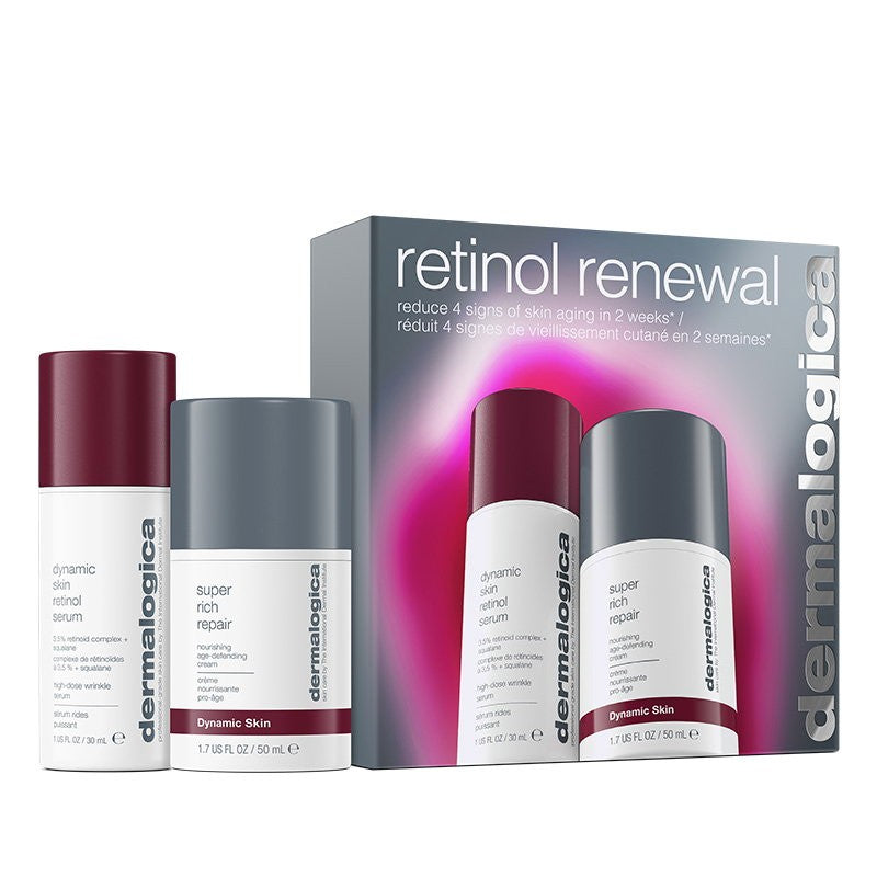Набор для обновления ретинола Dermalogica: Сыворотка против морщин Dynamic Skin Retinol для лица 30 мл + Крем против старения Dynamic Skin для лица 50 мл