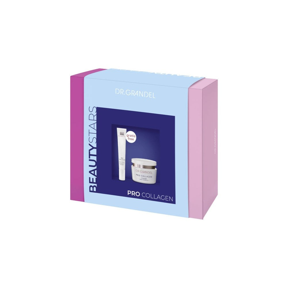 Dr. Grandel Pro Collagen anti-age gavepakke opstrammende ansigtscreme 50 ml + opstrammende øjencreme 20 ml