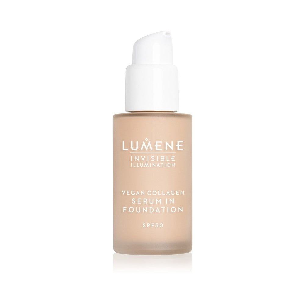 Lumene Invisible Illumination Vegan Collagen Легкая питательная тональная сыворотка SPF 30 1,5 30 мл