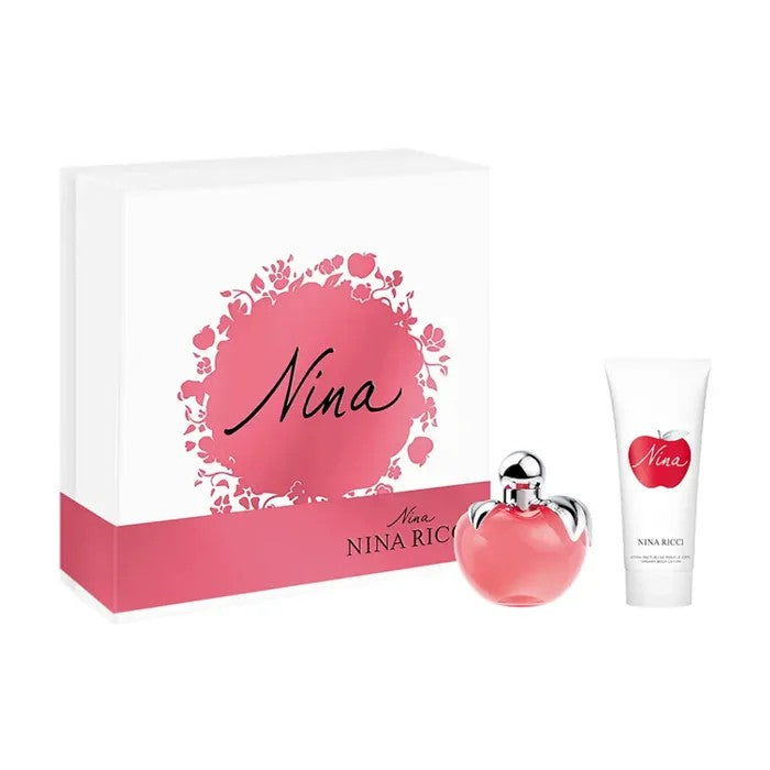 NINA RICCI مجموعة هدايا نينا النسائية أو دو تواليت 50 مل + حليب معطر للجسم 75 مل