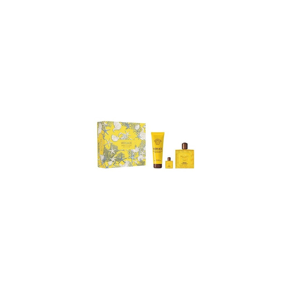 Versace Pacote de presente Eros Energy para homens gel de banho perfumado 150 ml + Eau de Parfum 100 ml + Eau de Parfum 5 ml