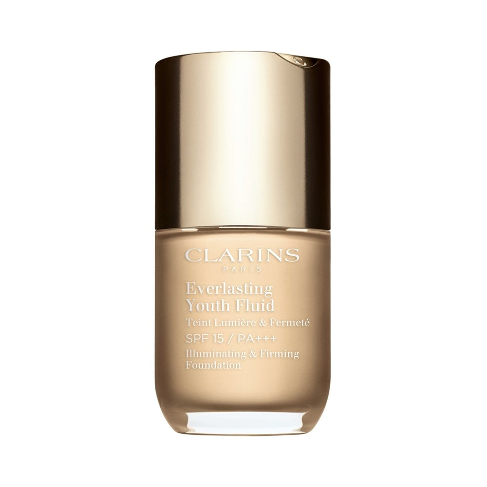 Clarins أبدي Youth كريم أساس سائل مضيء بعامل حماية من الشمس 15 لون 100.5 كريم 30 مل