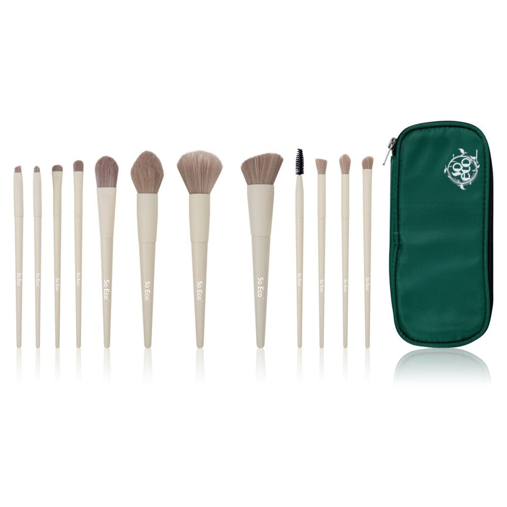 So Eco Flawless Набор из 12 кистей-спонжей для макияжа лица с футляром