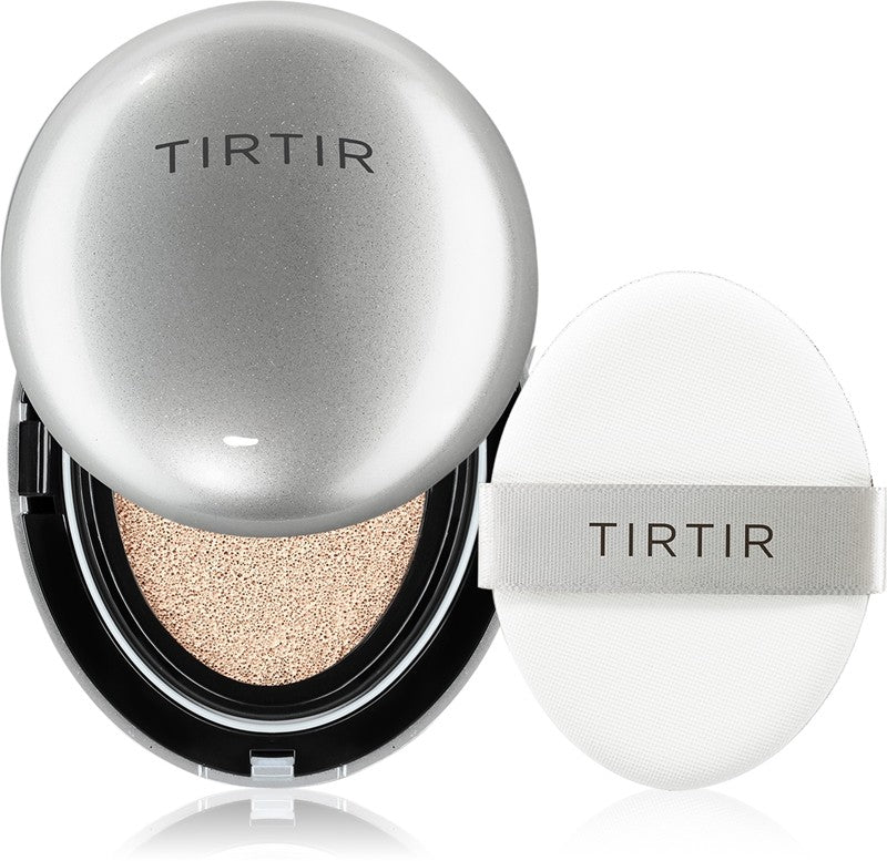 TIRTIR 마스크핏 아우라 쿠션 일루미네이팅 모이스처라이징 스펀지 파운데이션 컬러 15C 페어 포슬린 18g
