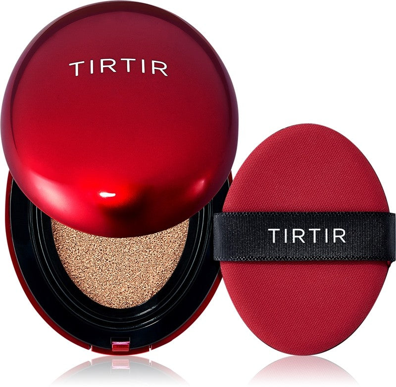 TIRTIR Mask Fit Red Cushion langtidsholdbar pude foundation med høj UV-beskyttelse farve 22N Shell Beige 18 g