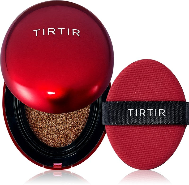 TIRTIR كريم أساس ماسك فيت ريد كوشن طويل الأمد مع حماية عالية من الأشعة فوق البنفسجية 45 واط كستنائي 18 جم