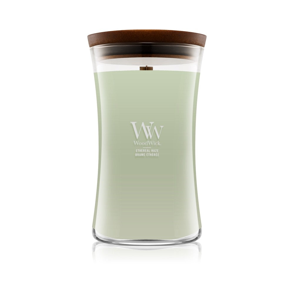 Woodwick Æterisk Haze duftlys med trævæge med trævæge 610g