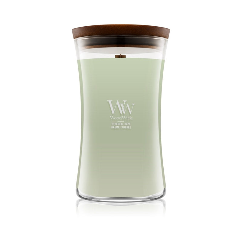 Woodwick Æterisk Haze duftlys med trævæge med trævæge 610g
