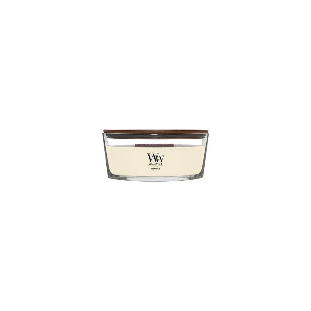 Woodwick Solar Haze duftlys med trævæge (Hearthwick) 453g