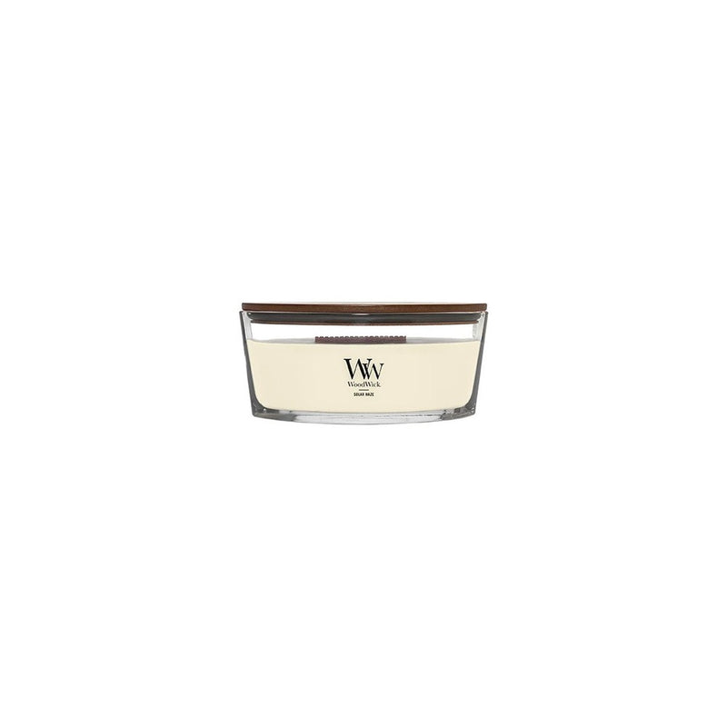Woodwick Solar Haze duftlys med trævæge (Hearthwick) 453g