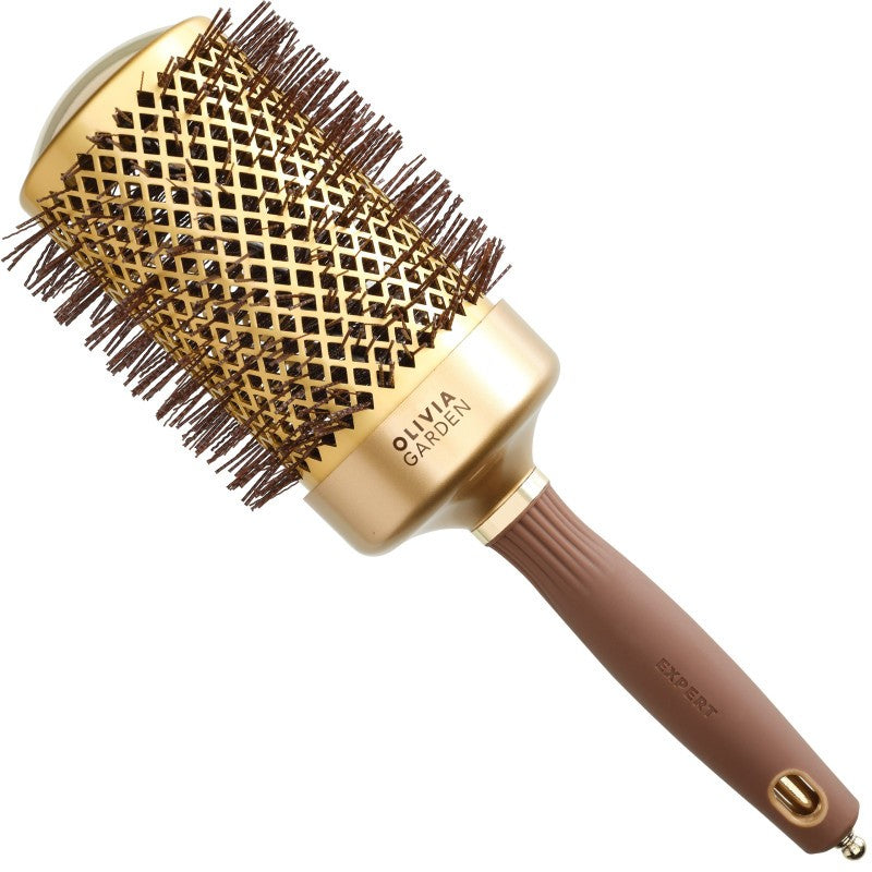 Olivia Garden Expert Blowout Shine 65 мм золотисто-коричневая щетка для волос — Щетка для волос