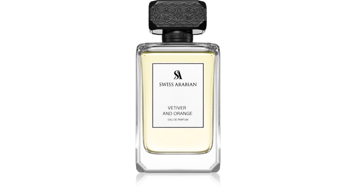 Swiss Arabian Vetiveria ja appelsiini Eau de Parfum miehille 100 ml