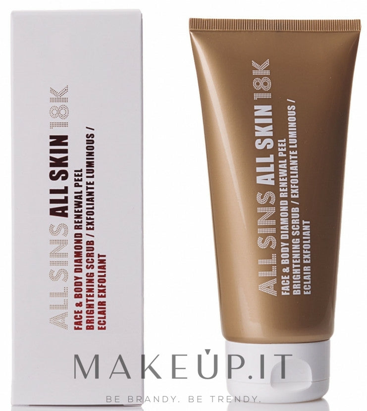 Scrub viso e corpo All Sins 18k All Skin Face &amp; Body Brightening Scrub 200 ml