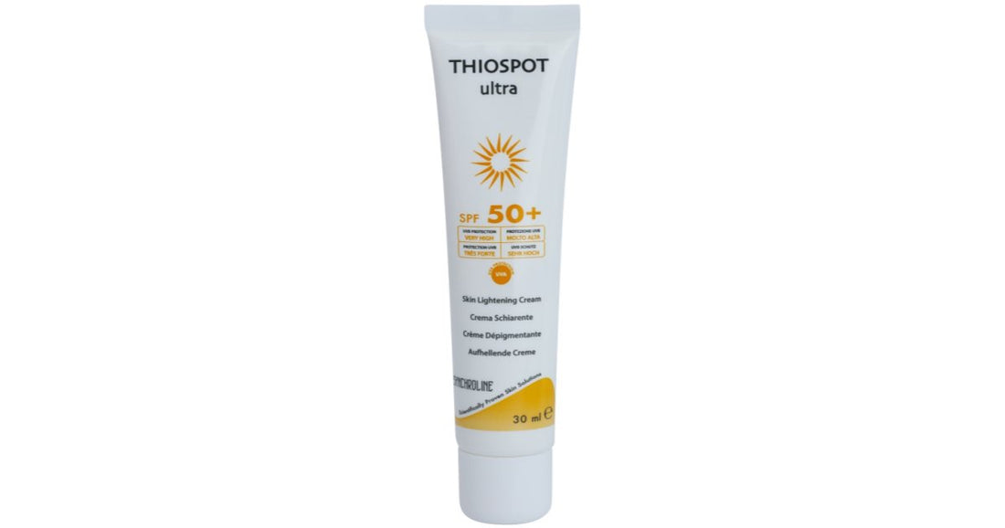 Synchroline Thiospot crema ultra iluminadora para pieles hiperpigmentantes SPF 50+ 30 ml