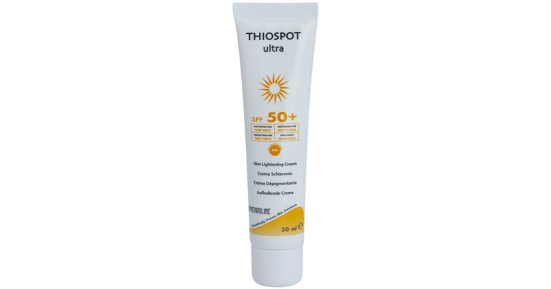 Synchroline Thiospot Ultra creme iluminador para pele hiperpigmentada FPS 50+ 30 ml