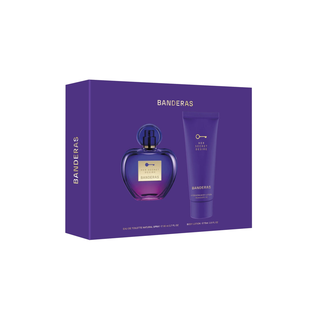 Banderas Her Secret Desire Set (edt/80ml + b/lot/75ml)