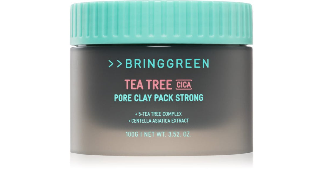 BRINGGREEN Tea Tree Cica Pore Clay Pack Strong maschera in crema per pelli grasse con tendenza all&