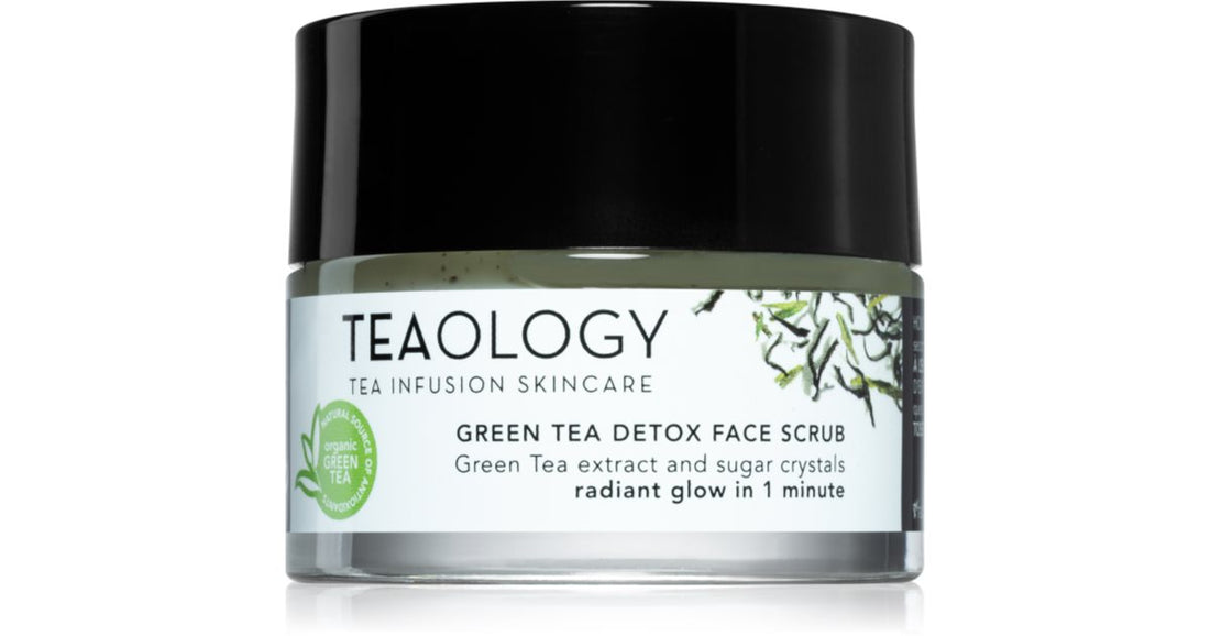 Teaology Reinigende Groene Thee Scrub Detox Gezichtsbehandeling 50 ml