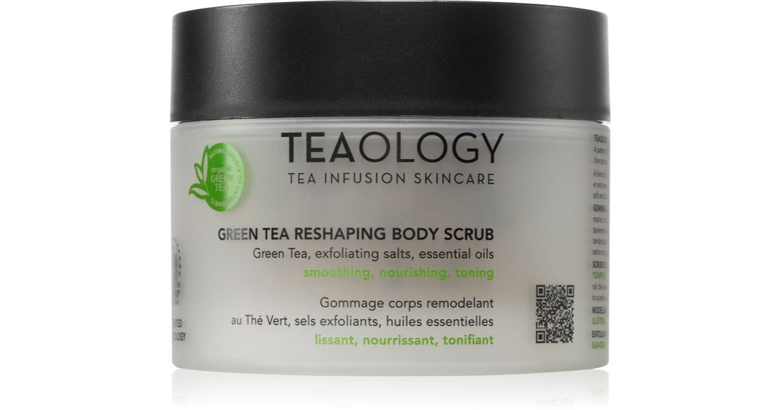 Teaology Vyhlazující tělový peeling ze zeleného čaje 380g