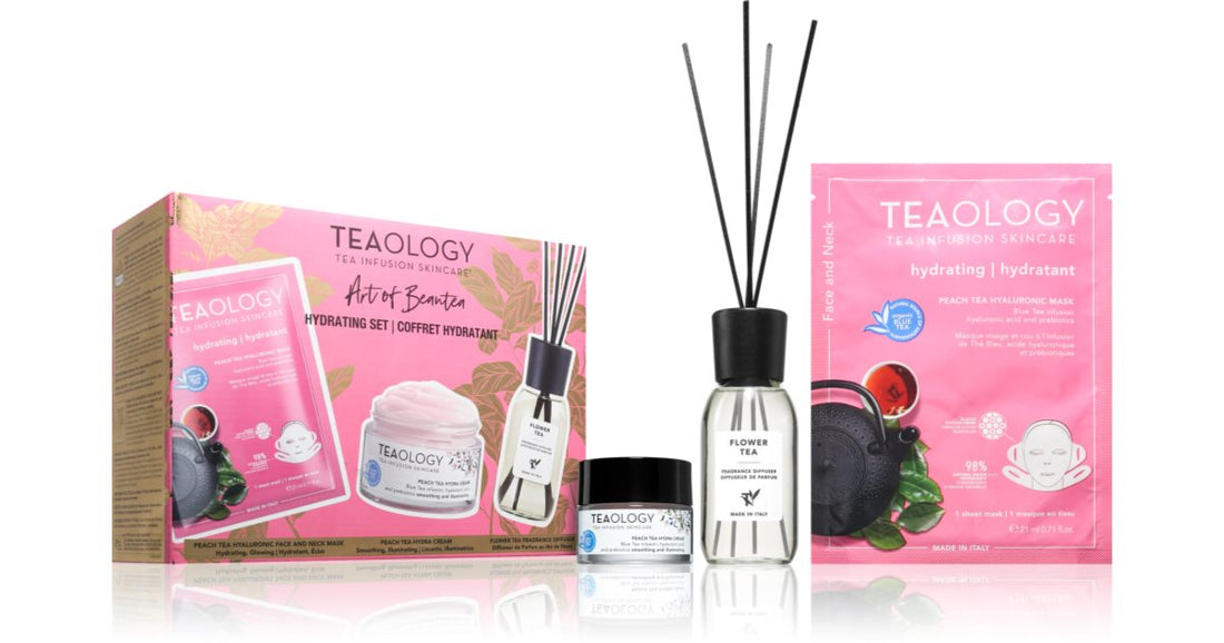 Teaology Perzik Thee Hydraterende Set geschenkdoos 3 st