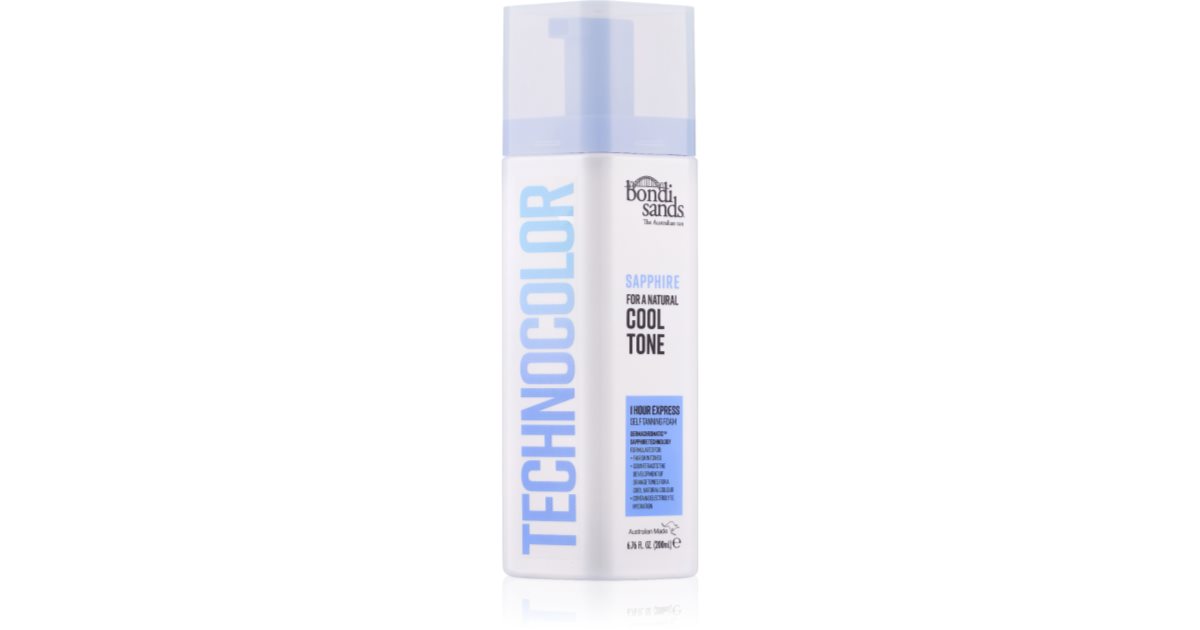 Bondi Sands Technocolor Sapphire — mousse autoabbronzante Cool Natural 200 ml