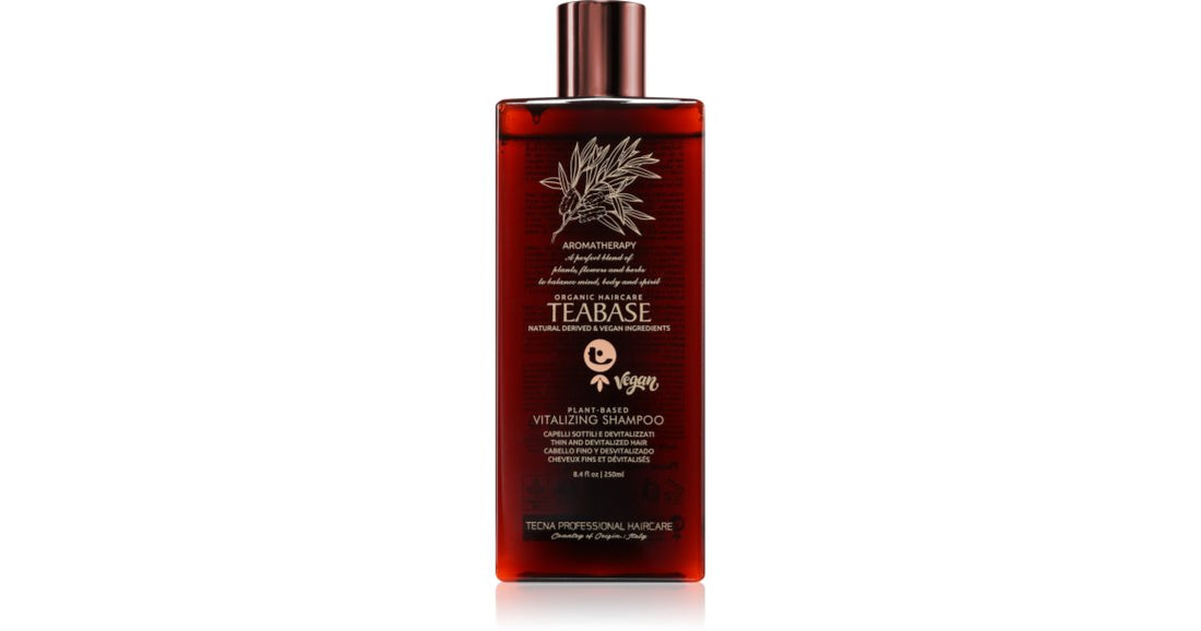 Tecna Shampooing Vitalizing Teabase pour les cheveux minces, faibles et fragiles 250 ml