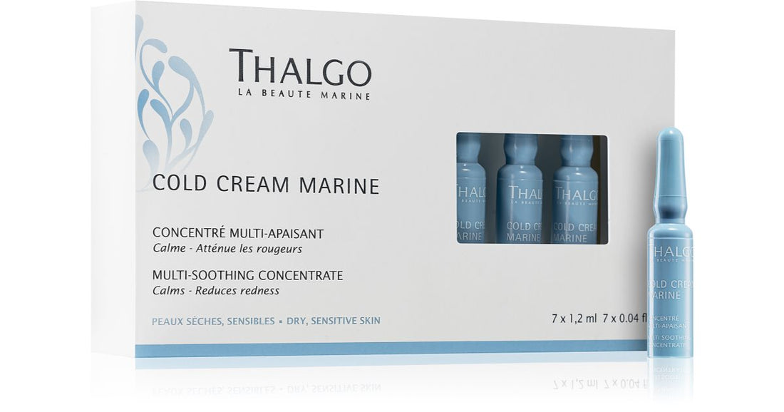 Thalgo Cold Cream Marine Multi-lenitivo concentrato rigenerante per pelli sensibili e irritate 7x1.2 ml