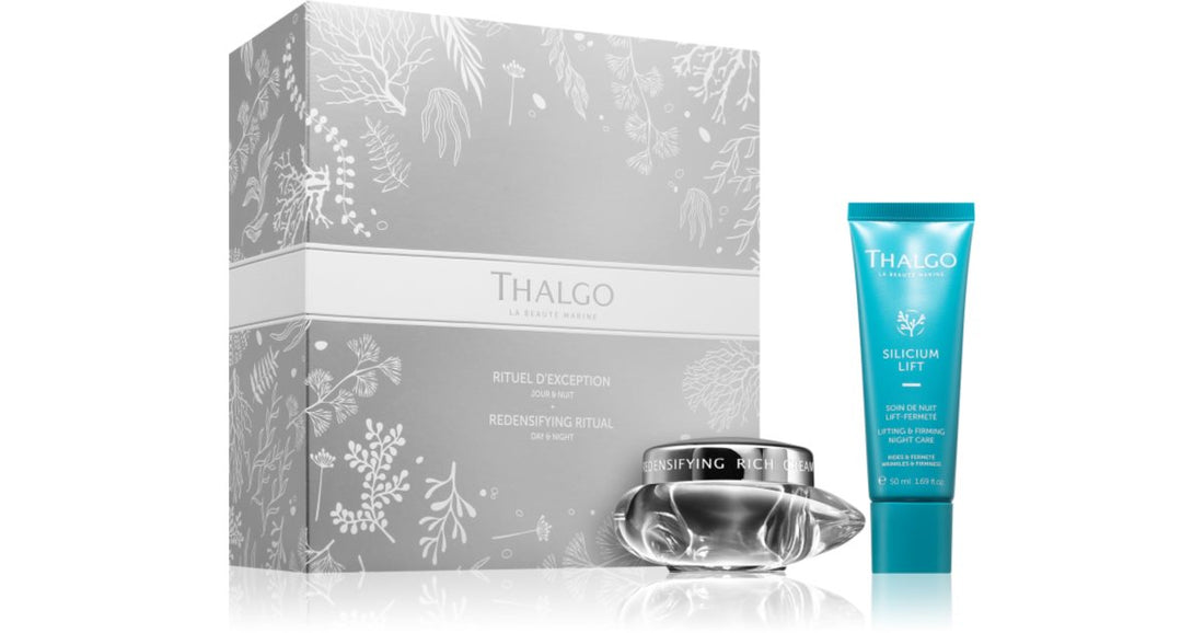 Thalgo Exception Marine Day &amp; Night Ritual confezione regalo crema ricca 50 ml + crema notte liftante e rassodante 50 ml