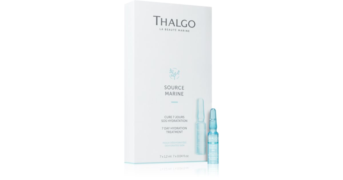 Thalgo ソース マリン 7 日間の強力な肌水分補給のための再生トリートメント 7x1.2 ml