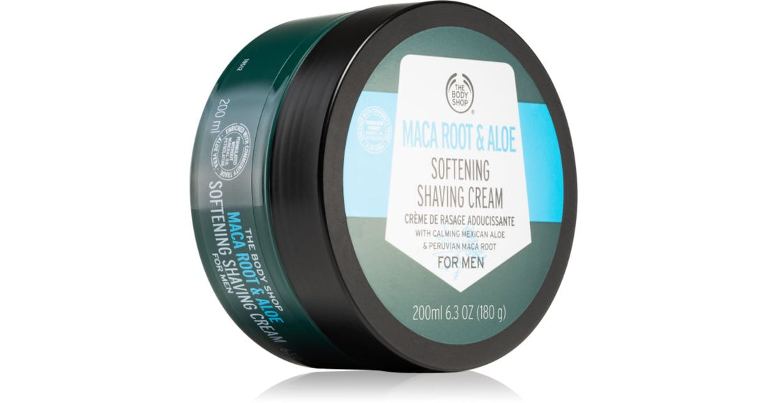 The Body Shop Maca Root &amp; Aloe crema da barba per uomo 200 ml