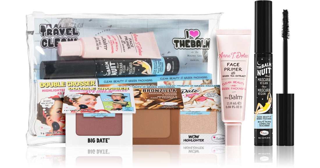 theBalm Clean &amp; Green Travel Kit kit de viaje para un look perfecto 5 piezas