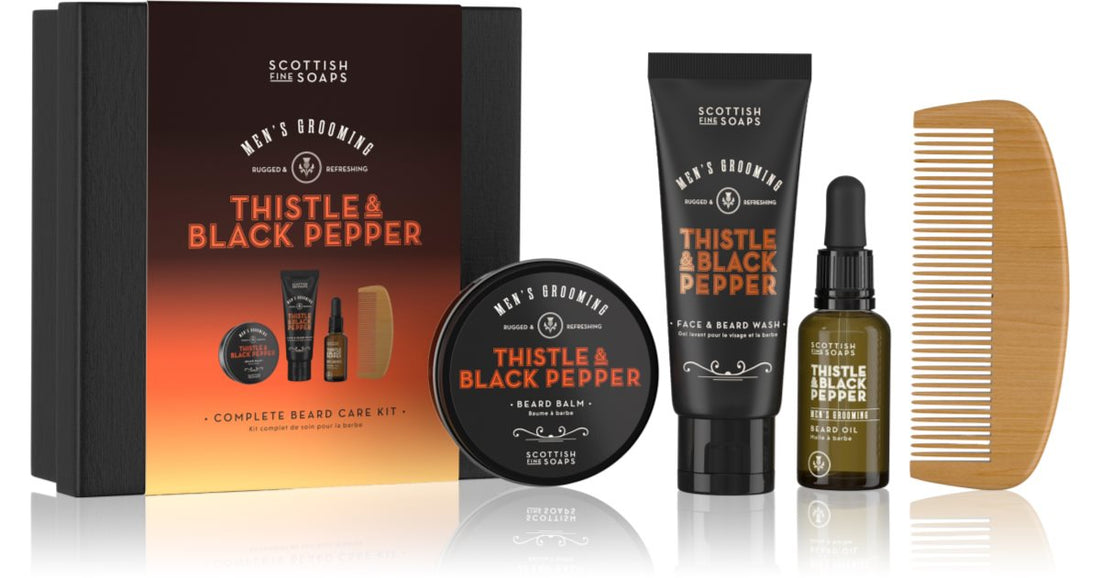 Scottish Fine Soaps Thistle &amp; Black Pepper confezione regalo per uomo 4 pz