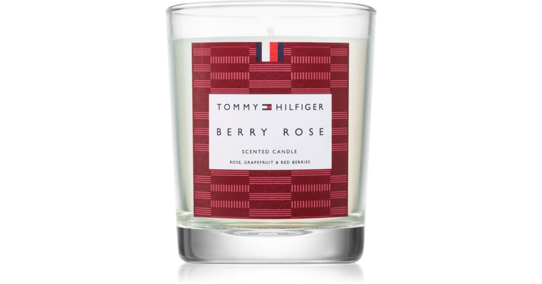 Tommy Hilfiger Home Collection נר ורד ברי 180 גרם