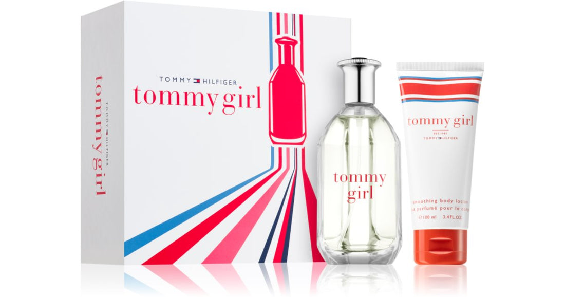 Tommy Hilfiger Coffret cadeau femme Tommy Eau de Toilette Tommy Girl 100 ml + Lait corporel parfumé Tommy Girl 100 ml