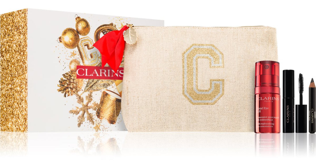 Clarins Total Eye Collection embalagem de presente para os olhos 01 Carbon Black 