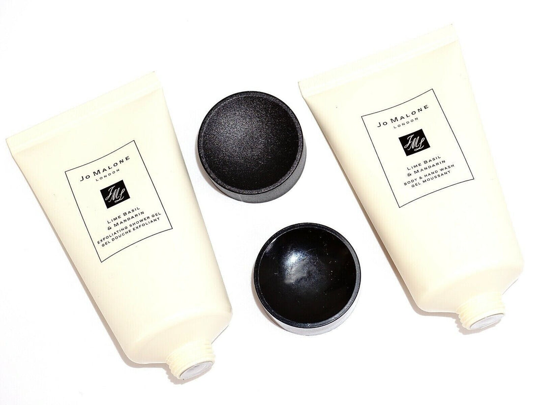 Jo Malone Travel Set: Lime, Basil &amp; Mandarin Exfoliating Shower Gel 50ml + Lime, Basil &amp; Mandarin Hand &amp; Body Wash 50ml