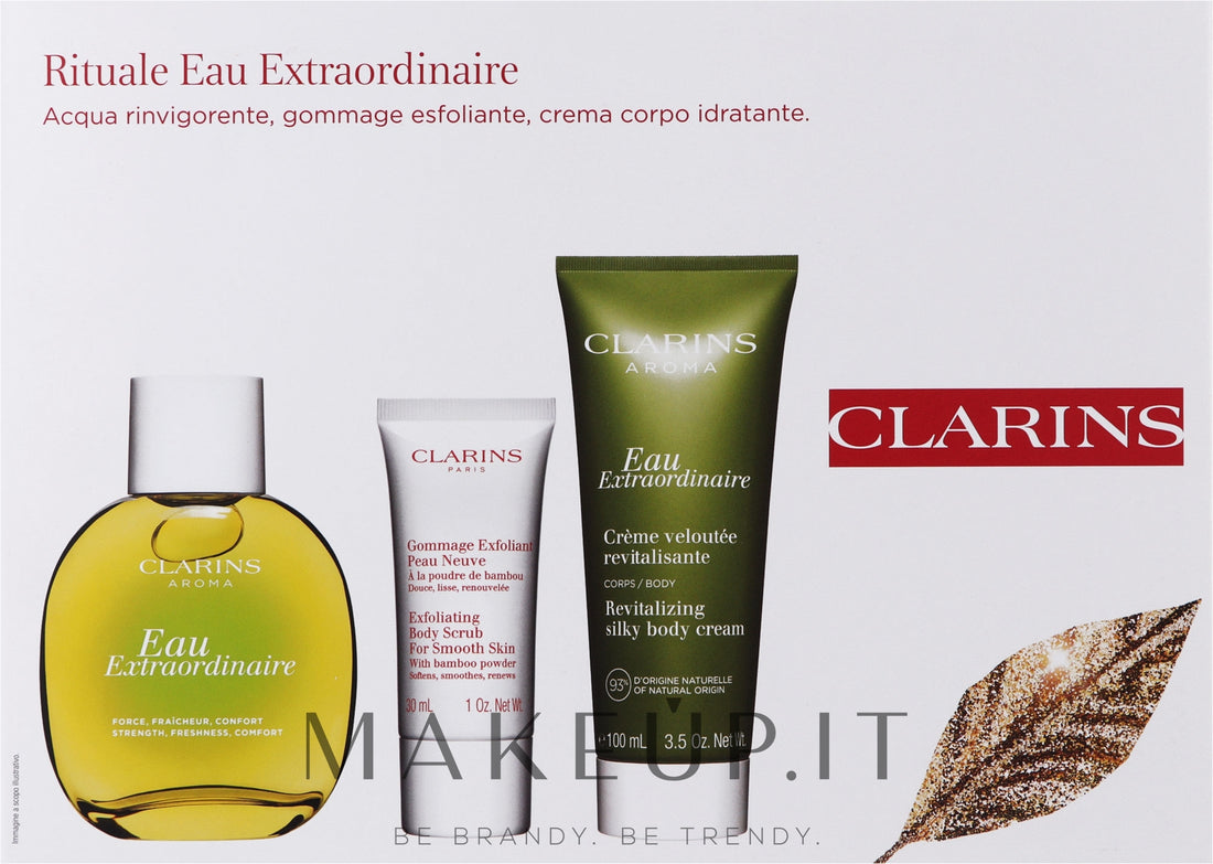 Clarins Eau Extraordinaire Set (edt/100ml + b/cr/100ml + b/scr/30ml)
