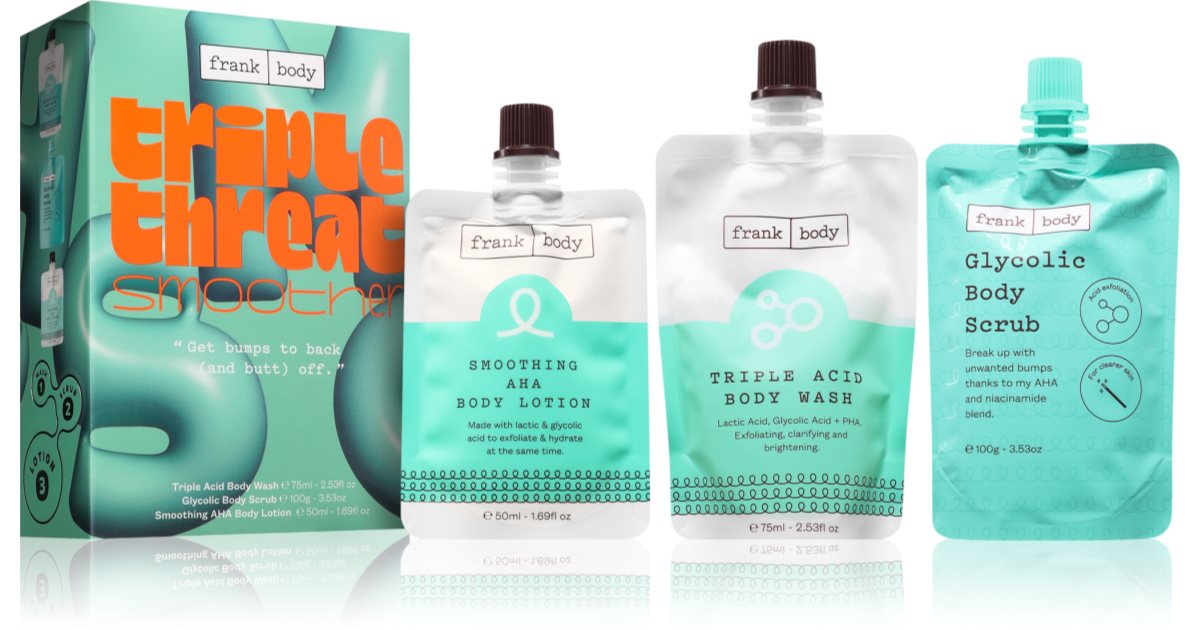 Frank Body Triple Threat Smoother set for delicate and smooth skin 1 pc 