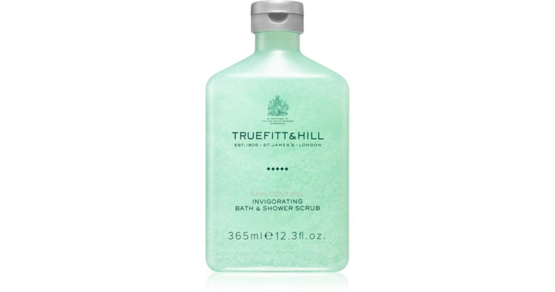 Truefitt &amp; Hill Skin Control Povzbuzující koupelový a sprchový peeling pro muže 365 ml