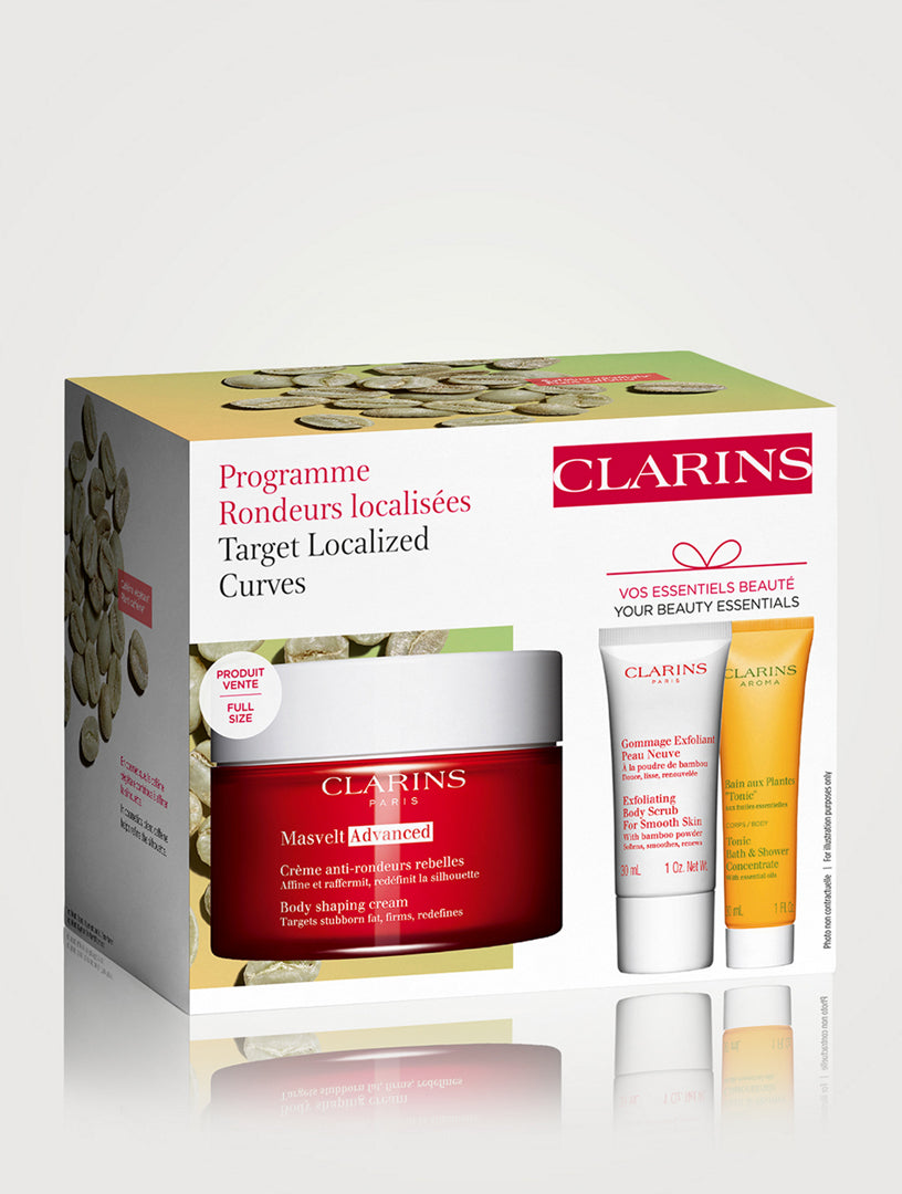 Clarins Masvelt Advanced Kit — set crema snellente 200 ml + scrub corpo 30 ml + gel anticellulite 30 ml