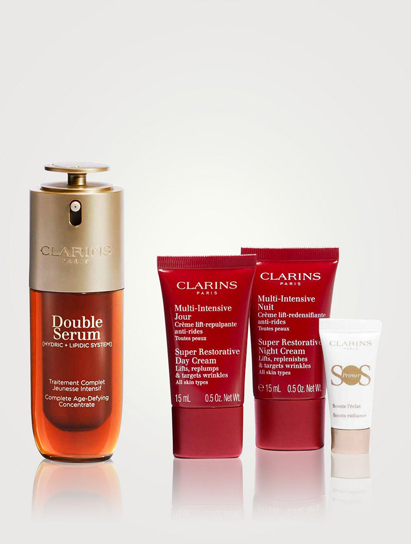 Clarins Double Siero &amp; Super Restorative Collection Set Siero
