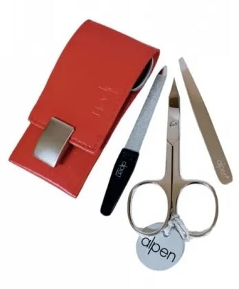Set per manicure, rosso, 4 prodotti Alpen