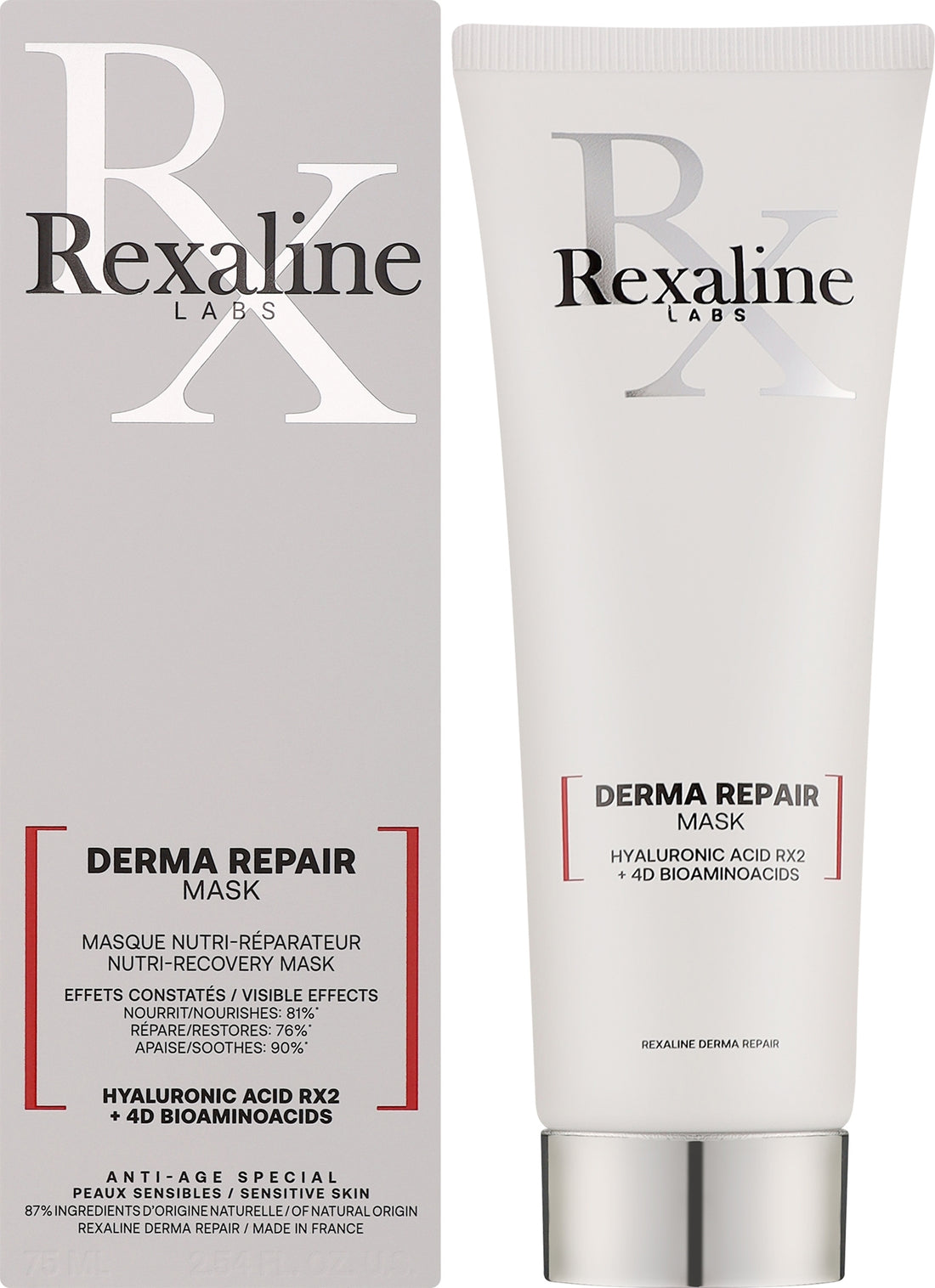 Maschera lenitiva per pelli sensibili Rexaline Derma Repair Mask 75 ml