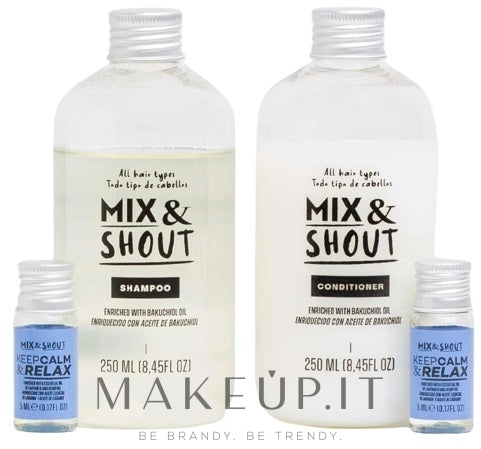 Set per tutti i tipi di capelli Mix &amp; Shout Soothing Routine (sham/250ml + condit/250ml + ampoul/2x5ml)