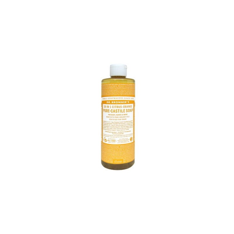 Sapone liquido "Agrumi e arancia" Dr. Bronner’s 18-in-1 Pure Castile Soap Citrus &amp; Orange 475 ml