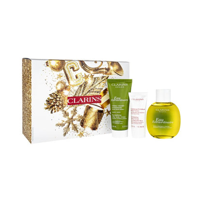 Clarins Eau Extraordinaire Set (edt/100ml + b/cr/100ml + b/scr/30ml)