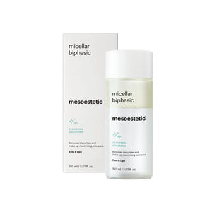 Mesoestetic Micellar Biphasic Cleaning Solutions Eyes&Lips - 이중 성분 미셀 클렌징제 눈과 입술용 150 ml